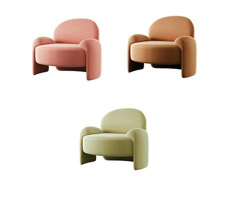 Sedia di salotto pigra dell'hotel dell'ingresso della mobilia del velluto minimalista nordico della casa singola