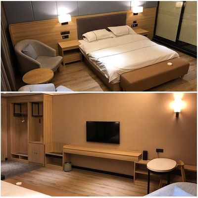 letto di legno di lusso cinque stelle 3 4 con la mobilia della camera da letto della località di soggiorno dell'hotel del motel di comodino