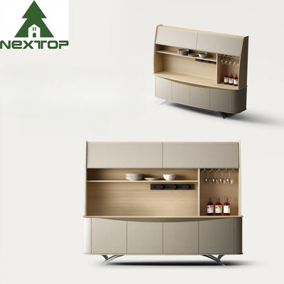 Armadi da vino in legno multifunzione con mobili da pranzo imbottiti in metallo