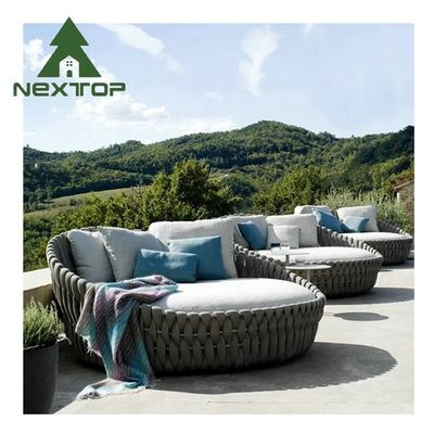 Camera da letto Linea giardino Letto a sdraio Letto a sdraio Mobili per esterni Letto in rotino
