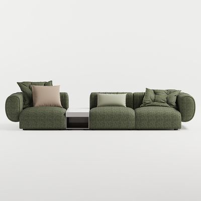 Luxury Comfort Divano Arredamento Set Tessuto Verde Elegante Decorazione Interni