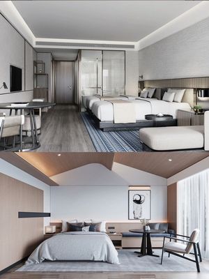 Buon prezzo Multi Tipo Hotel Suite Camera da letto di lusso Arredamento colore chiaro in linea