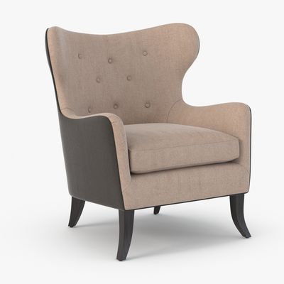 Moderna sedia in tessuto per camera d'albergo con telaio in legno altezza sedile 40 cm