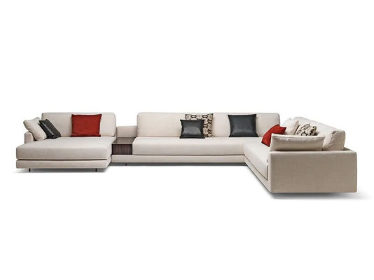 Eleganza moderna: divano in tessuto a forma di L di alto livello per hotel, uffici, ville di lusso