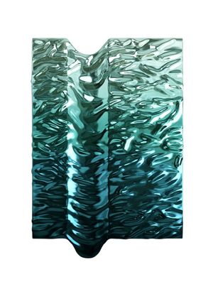 Premium 304 316 SS Water Plating Ripple Wall Art Decor For Modern Star Hotel Lobby