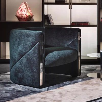 Poltrona leggera di lusso italiana Premium Sense Of Leisure tessuto divano singolo