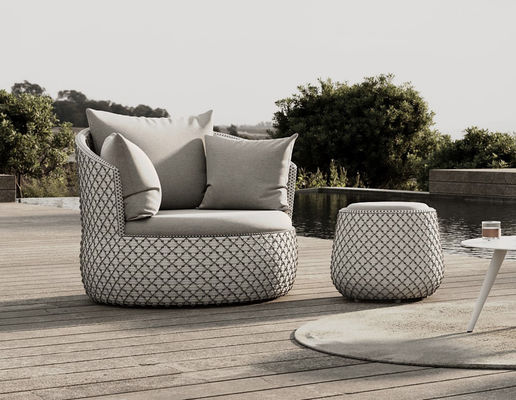 Moderno stile minimalista Rattan Hotel Divano Poltrona Set Per Esterno
