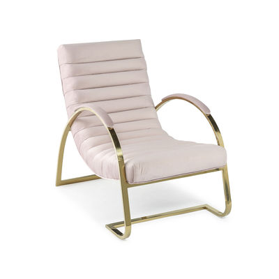 Hotel 5 stelle rosa pettinato velluto moderno poltrona singola personalizzazione