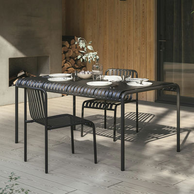 Hotel 5 stelle stile minimalista Tavolo da pranzo nero per 6 persone
