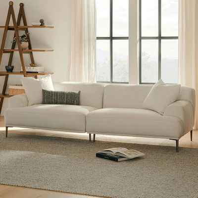 Hotel 5 stelle Luxury Modular Linen Fabric Divano sezionale bianco