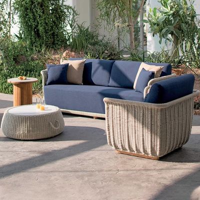 Luxury Five-Star Hotel Outdoor Sofa Rattan Combinazione 6 posti a sedere